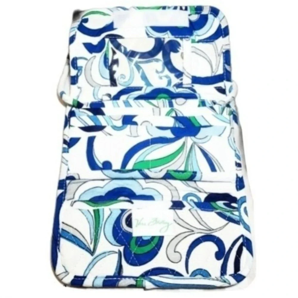 Vera Bradley Wallet Purse Bag Mediteranean Fold over Crossbody - Picture 3 of 10